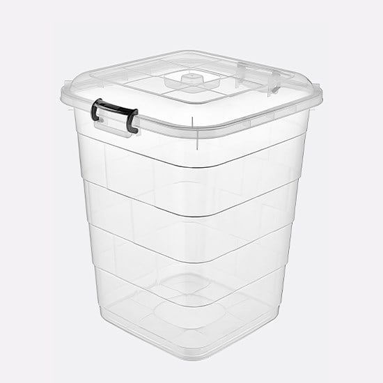 BURSEV 1112 97 ŞEFFAF TETRİS KARE BAKLİYAT KOVASI 75lt *10