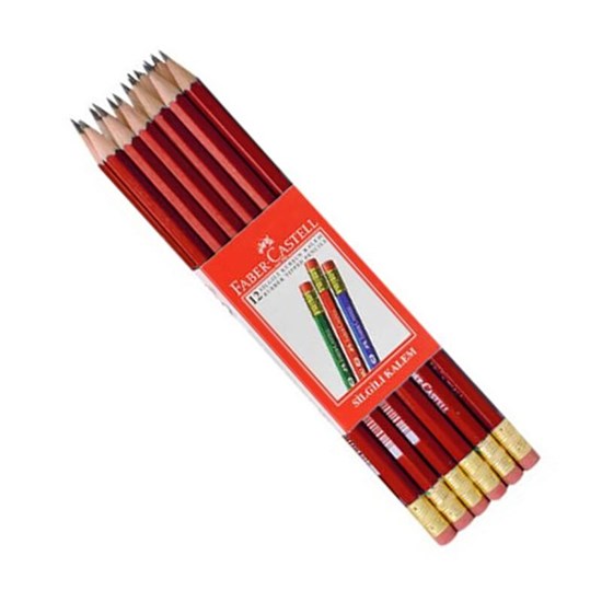 FABER KURŞUN KALEM MERCANLI 12'Lİ SİLGİLİ