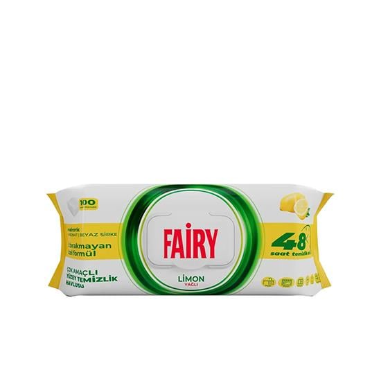 FAİRY YÜZEY TEMİZLİK HAVLUSU 100'LÜ LİMON *12