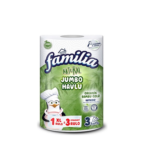 FAMİLİA JUMBO XL HAVLU 1=3 NAT.BAMBU *15