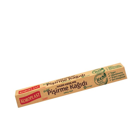 KOROPLAST PİŞİRME KAĞIDI 10'LU DOĞAL KESİLMİŞ *24