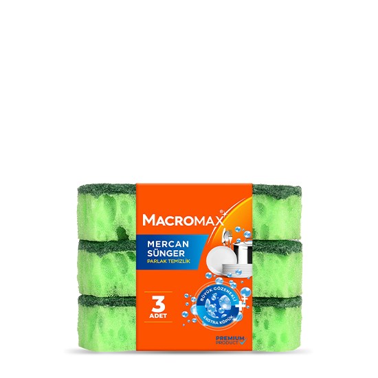 MACROMAX SÜNGER 3'LÜ MERCAN *12