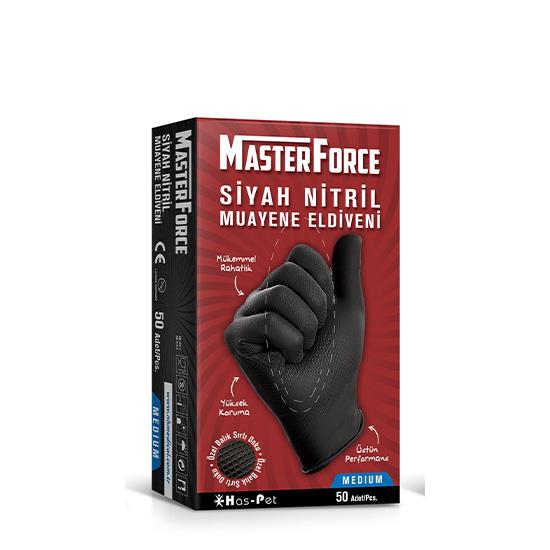 MASTER FORCE (M) SİYAH NİTRİL KALIN 50'Lİ