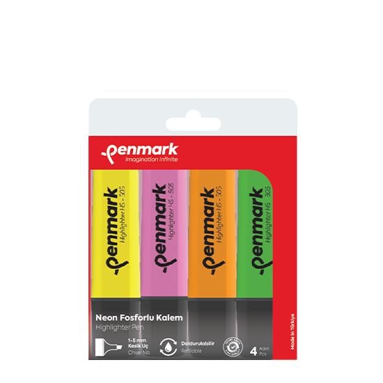 PENMARK FOSFORLU SET 4'LÜ NEON RENK