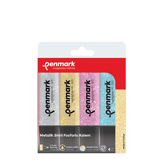 PENMARK FOSFORLU SET 4'LÜ SİMLİ RENK