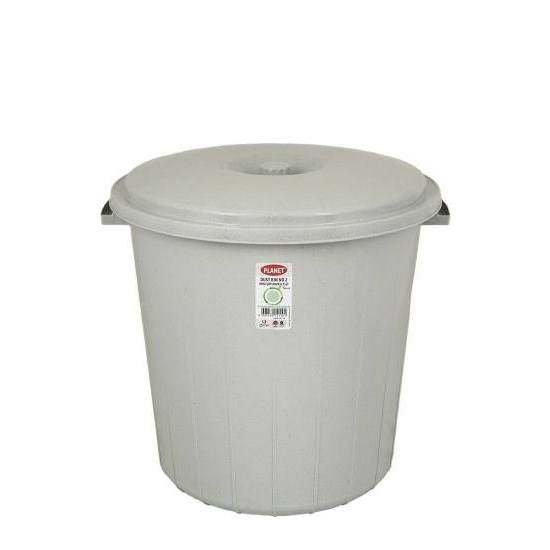 PLANET ÇÖP KOVASI 3no 50lt BATTAL GRİ KAPAKLI UP104