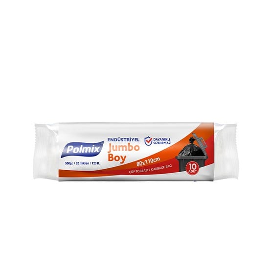 POLMİX 406 SİYAH 500gr JUMBO 80x110 10'LU ÇÖP POŞETİ *20