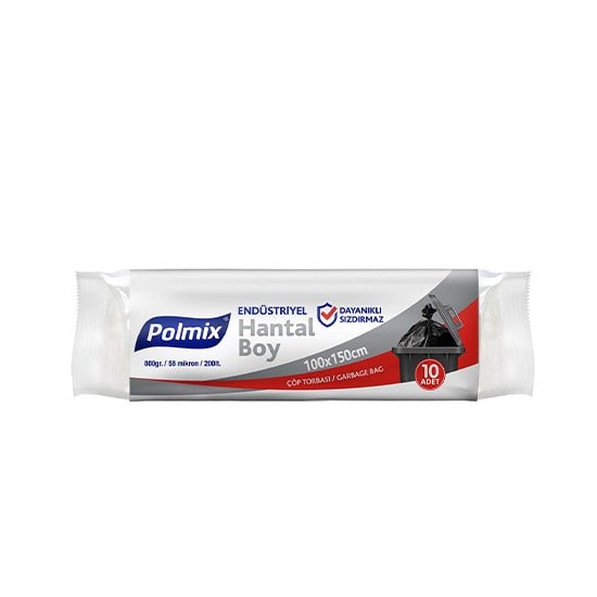 POLMİX 407 SİYAH 800gr HANTAL 100x150 10'LU ÇÖP POŞETİ *10