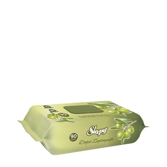 SLEEPY 90'lı ZEYTİNYAĞI PAMUK ISLAK HAVLU*24