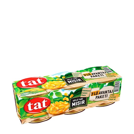 TAT HAŞLANMIŞ MISIR 3x210gr *8