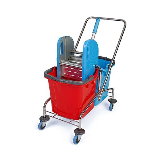 TEMİZLİK ARABASI METAL ÇİFTLİ ÜÇTEM CK752