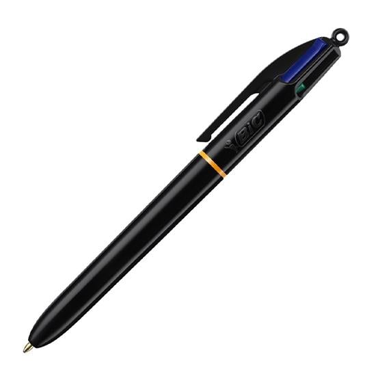 BİC TÜKENMEZ KALEM 4-RENK 1.0mm PRO SİYAH *12