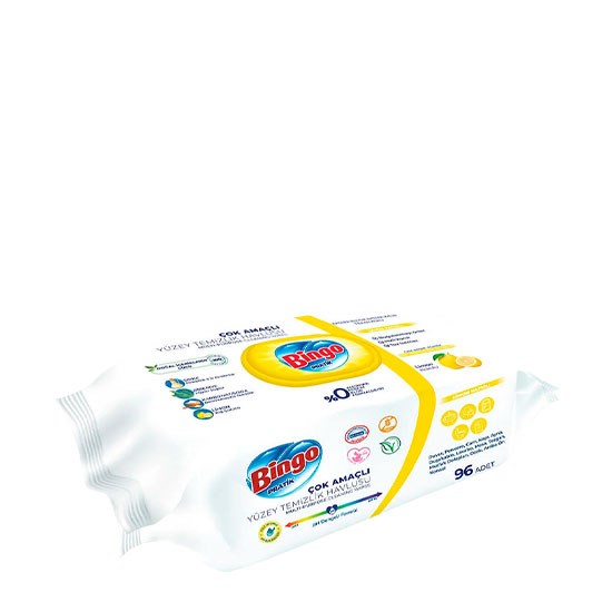 BİNGO YÜZEY TEMİZLİK HAVLUSU 96'LI LİMON *12