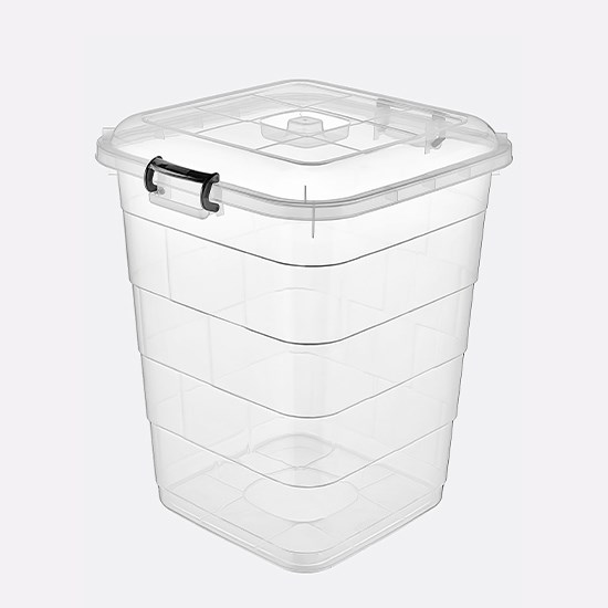 BURSEV 1112 97 ŞEFFAF TETRİS KARE BAKLİYAT KOVASI 75lt *10