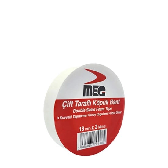 ÇİFT TARAFLI 18-19mm x2mt KÖPÜK BANT *250