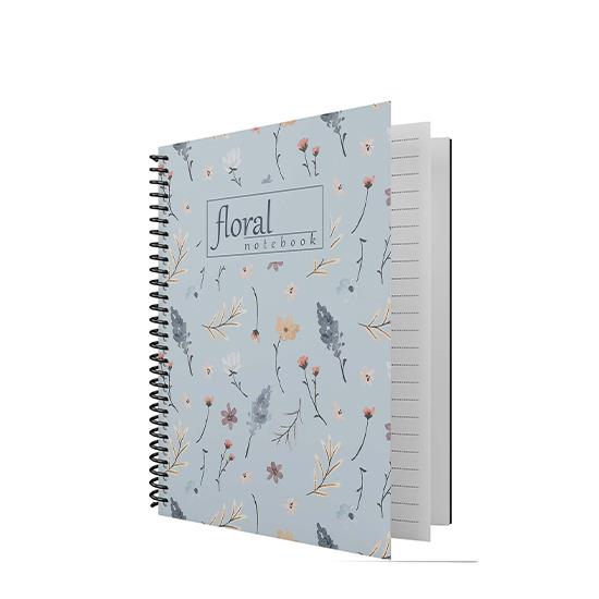 DEFTER DİLMAN FLORAL 19x26 60Y ÇİZGİLİ SPRALLİ