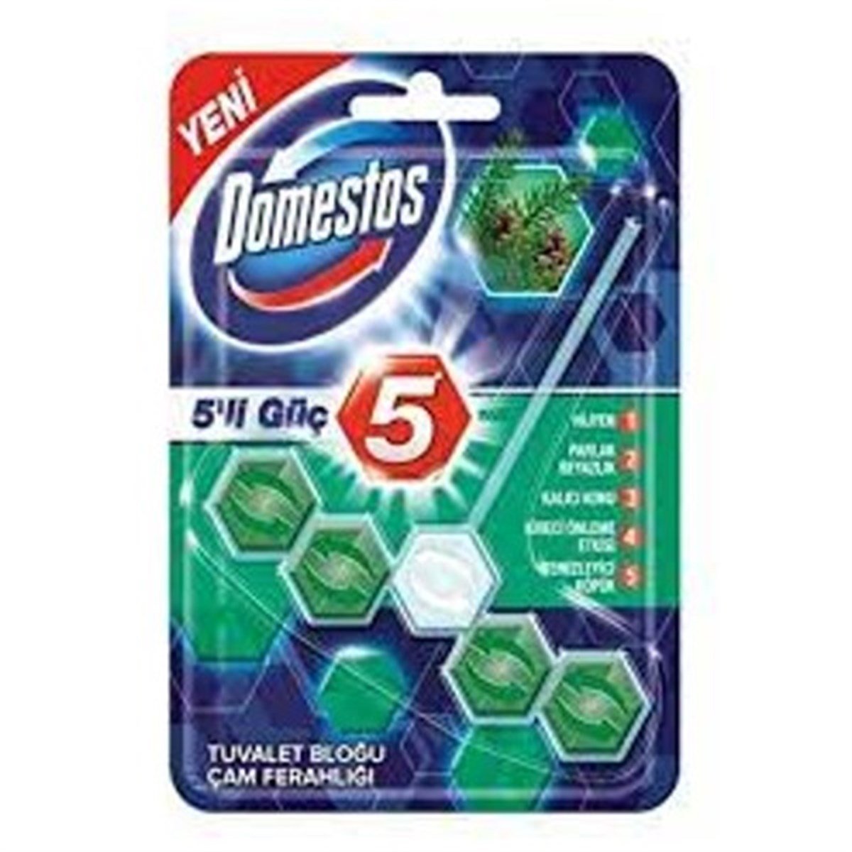 Domestos Wc Blok 5li Güç Çam Ferah 55gr *9