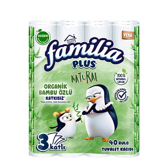 FAMİLİA TUVALET KAĞIDI 40'LI PLUS BAMBU ÖZLÜ *3
