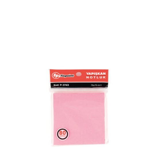 FİXPOİNT YAPIŞKANLI NOT KAĞIDI 76x76 80'Lİ PEMBE 3743