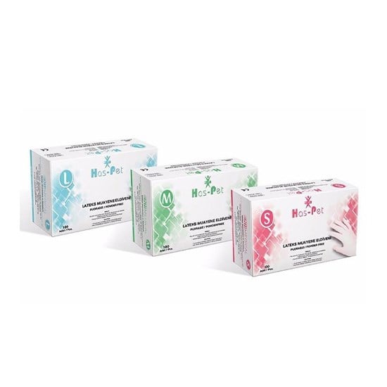 HASPET LATEX PUDRASIZ (S) 100'LÜ *20