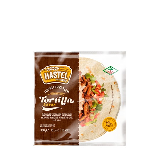 HASTEL TORTİLLA LAVAŞ 10'LU 300gr 15cm *12