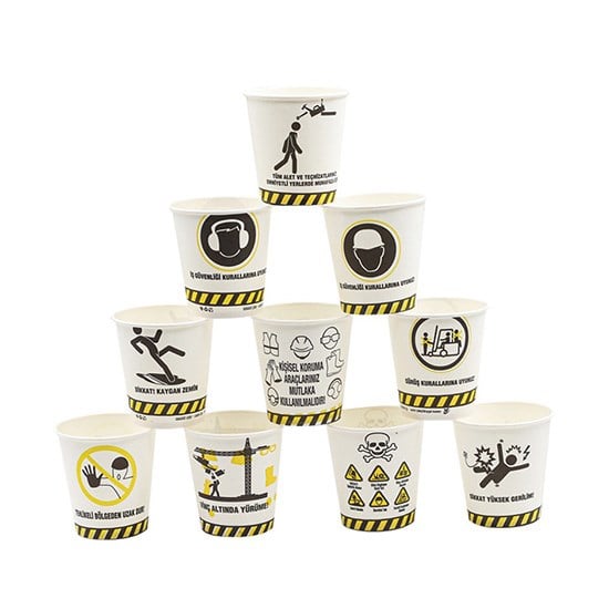 KARTON BARDAK 7oz İŞ GÜVENLİĞİ 50'Lİ PAKET