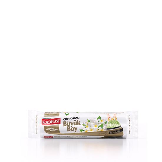 KOROPLAST ÇÖP POŞETİ BÜZGÜLÜ 65X70 BÜYÜK 10'lu YASEMİN *25
