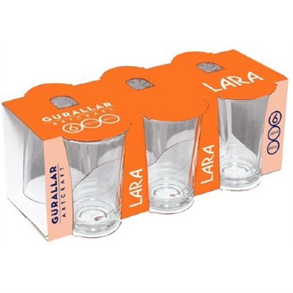 Lav 22010 Lara 6'lı Sade Su Bard *8