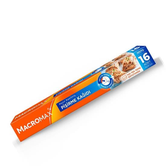 MACROMAX PİŞİRME KAĞIDI 16'LI HAZIR KESİLMİŞ *24