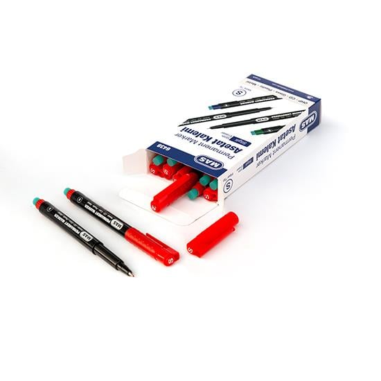 MAS 6438 PERMANENT ASETAT KALEMİ S KIRMIZI