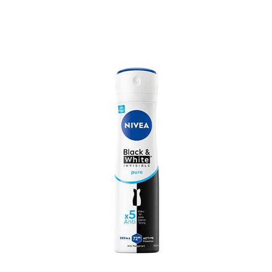NİVEA DEODORANT 150ml BYN BL&WH INVISIBLE PURE