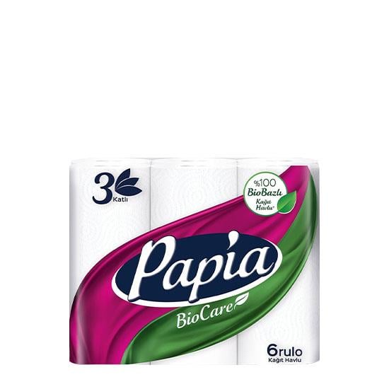 PAPİA HAVLU  6'LI BİO CARE *4