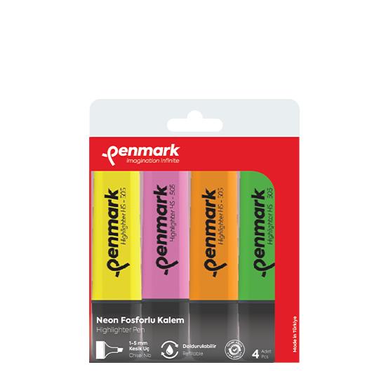 PENMARK FOSFORLU SET 4'LÜ NEON RENK