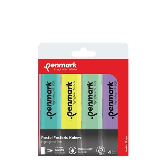 PENMARK FOSFORLU SET 4'LÜ PASTEL RENK