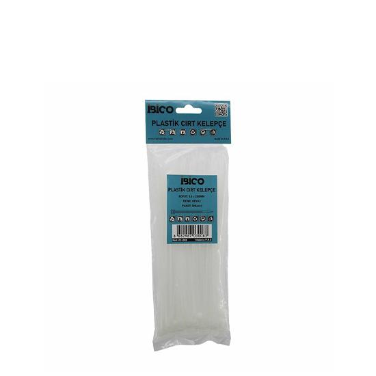 PLASTİK KELEPÇE 3.6x200mm 100'lü BEYAZ