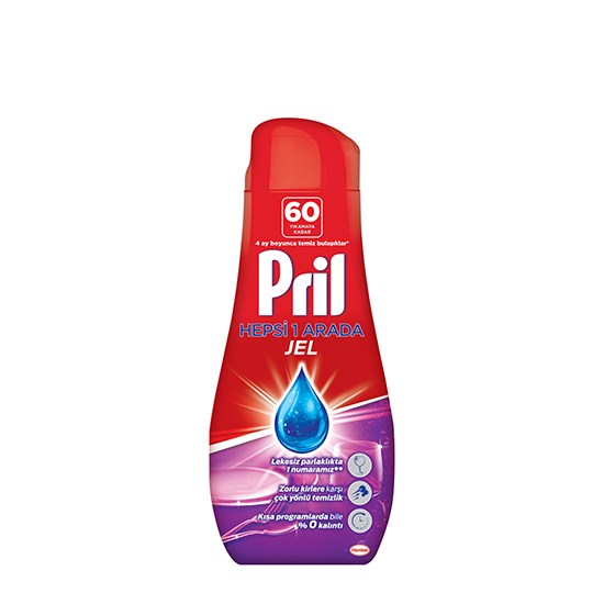 PRİL BULAŞIK MAKİNASI JELİ 1080ml HEPSİ 1 ARADA 60WL *6