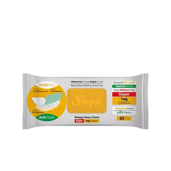 SLEEPY YÜZEY TEM HAVLUSU 30'LU KİR ve YAĞ ÇÖZÜCÜ *12