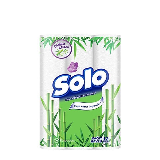 SOLO HAVLU 12'Lİ BAMBU KATKILI *4