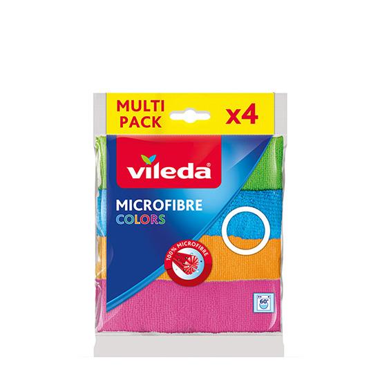 VİLEDA TEMİZLİK BEZİ 4'LÜ COLOR MİKROFİBER *10