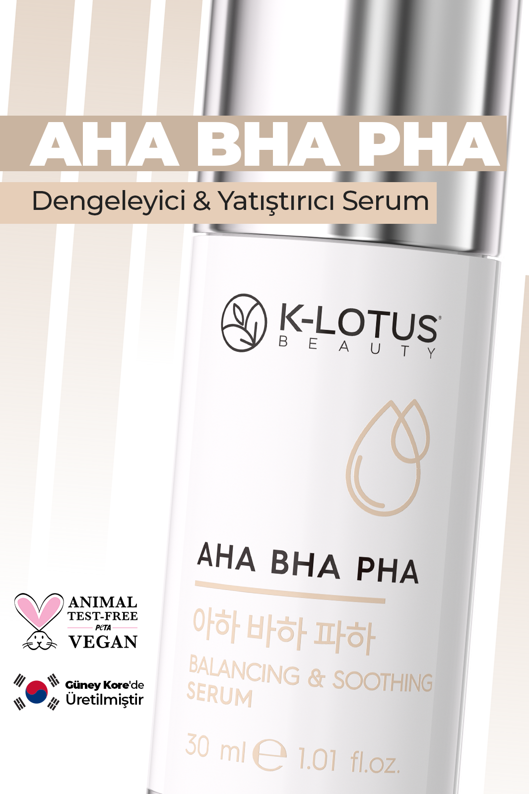 Sivilce, Siyah Nokta, Gözenek Karşıtı, Ölü Hücrelerden Arındırma Etkili AHA&BHA&PHA Jel Peeling Serum 30ml