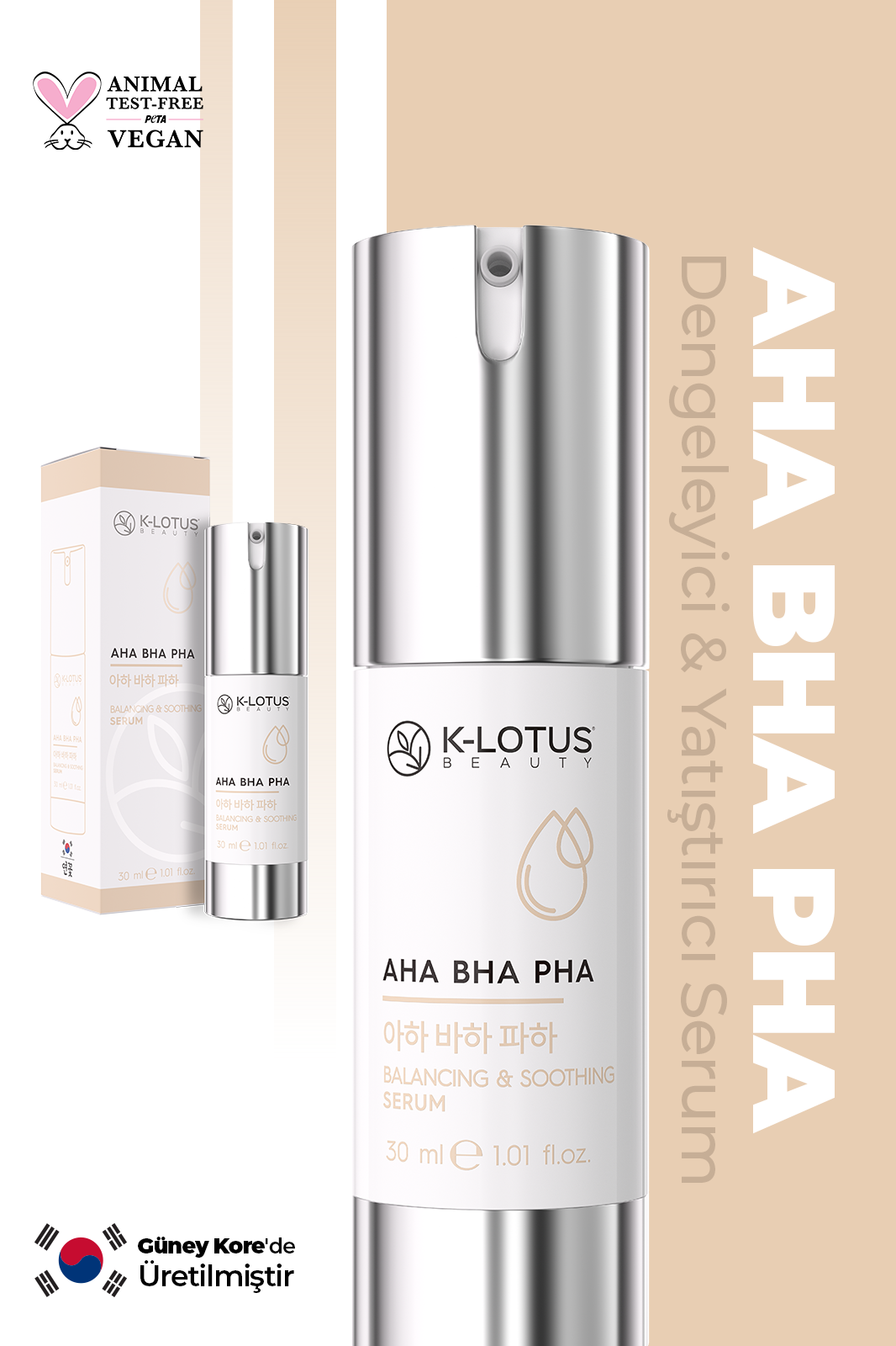 Sivilce, Siyah Nokta, Gözenek Karşıtı, Ölü Hücrelerden Arındırma Etkili AHA&BHA&PHA Jel Peeling Serum 30ml