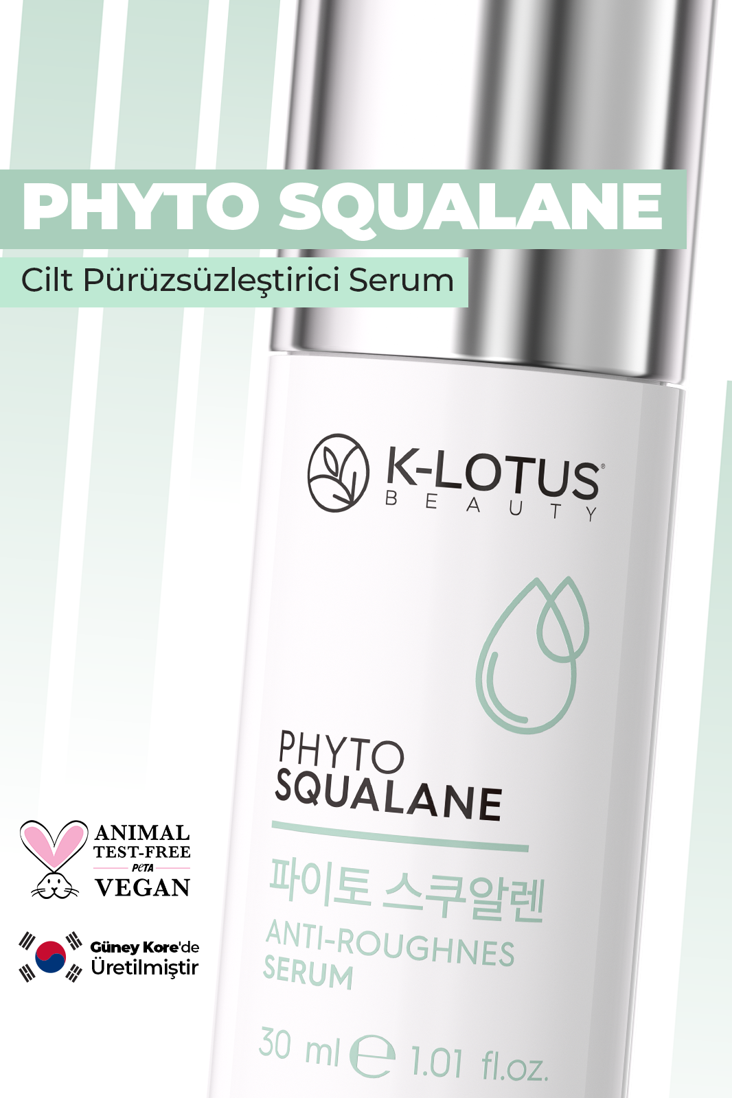Yoğun Nemlendirici, Bariyer Güçlendirici, Aydınlatıcı, Cilt Dolgunlaştırma ve Pürüzsüzleştirme Etkili Phyto Squalane Serum 30ml
