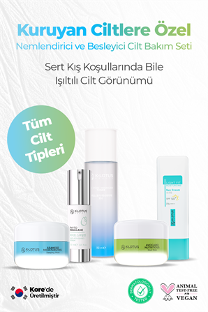 Kuruyan Ciltlere Özel Nemlendirici ve Besleyici Cilt Bakım Seti