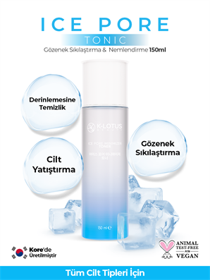 Gözenek Sıkılaştırıcı, Nemlendirme ve Yatıştırma Etkili Ice Gözenek Sıkılaştırıcı Tonik 150ml