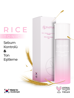 Akne ve Siyah Nokta Karşıtı, Leke Giderici, Ölü Hücrelerden Arındırma Etkili Rice Sebum Kontrol Tonik 150ml