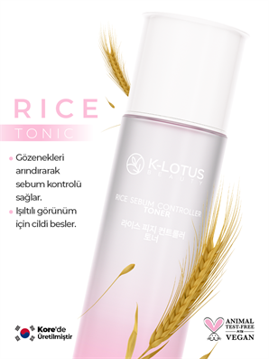 Akne ve Siyah Nokta Karşıtı, Leke Giderici, Ölü Hücrelerden Arındırma Etkili Rice Sebum Kontrol Tonik 150ml