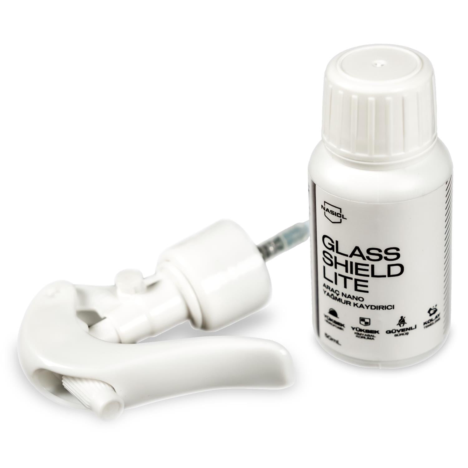 Nasiol Glasshield Lite Nano Rain Repellent-Glass Surface Ceramic Coating Spray-1 Year Durability-1.69FlOz