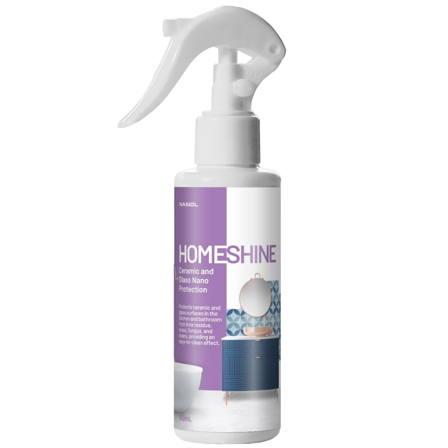 Nasiol Homeshine Dirt and Limescale Preventing Home Ceramic,Tile,Glass,Shower Cabin Nano Coating-1 Year Durability-5.07FlOz