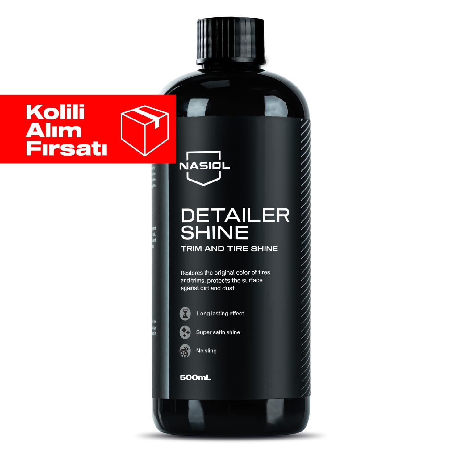 Nasiol Detailershine Trim ve Lastik Parlatıcı/Yenileyici Jel ve Sünger-12li Set (Kolili)