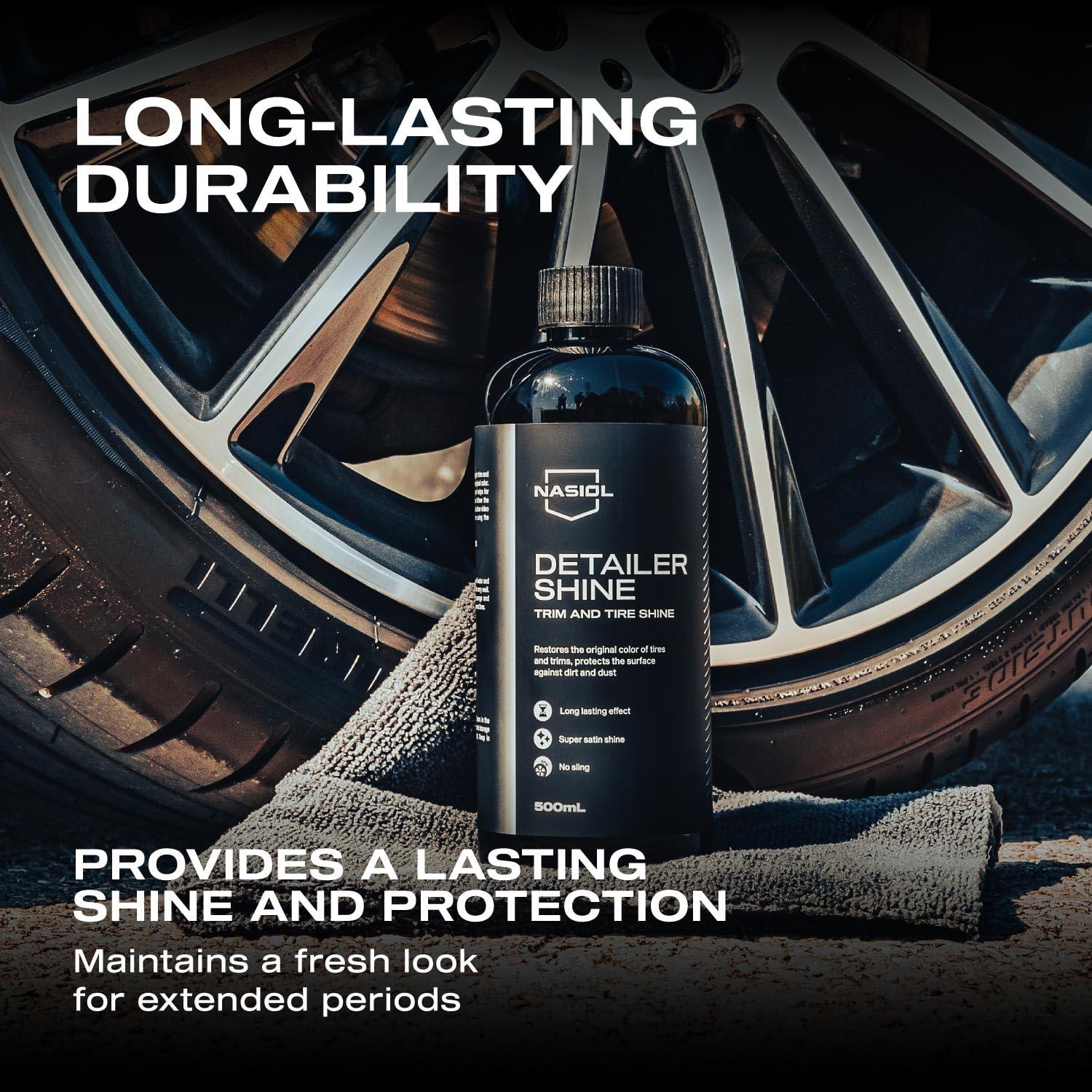 Nasiol Detailershine Sünger Hediyeli Trim ve Lastik Parlatıcı/Yenileyici 500ml